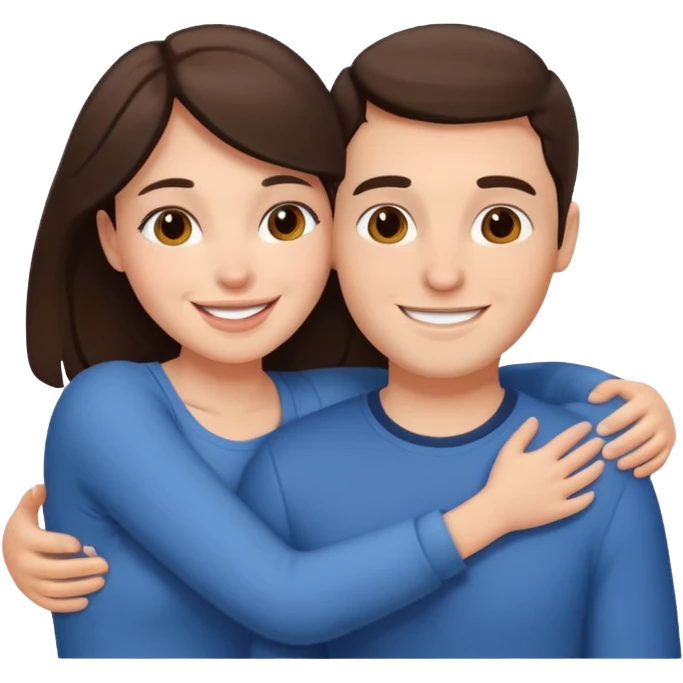 brunette white Couple emoji