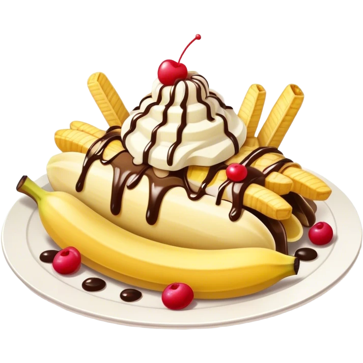 Banana split with French fries  emoji