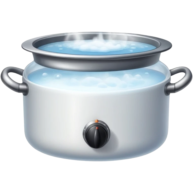 pot with boiling water and steam rising emoji