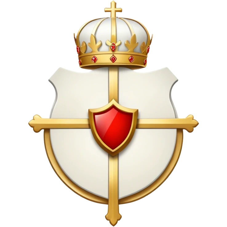 Pope's emblem with a touch of red holy emoji