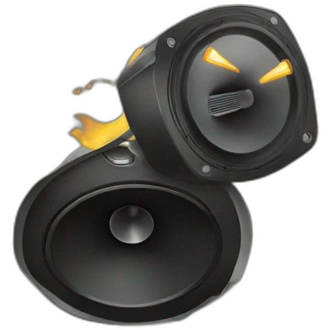 a speaker blasting music emoji
