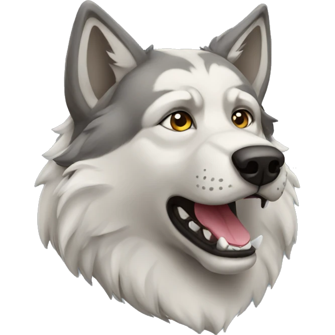 Wolf dog  emoji