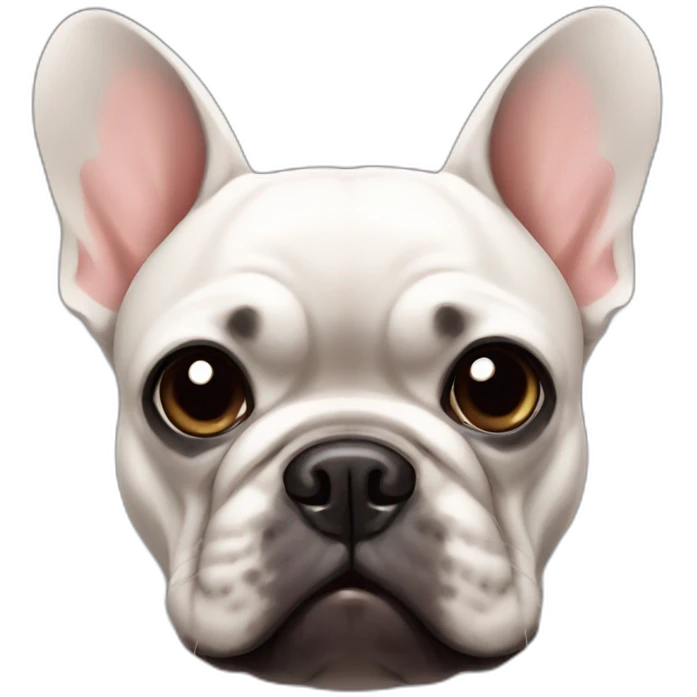 Dark french bulldog emoji