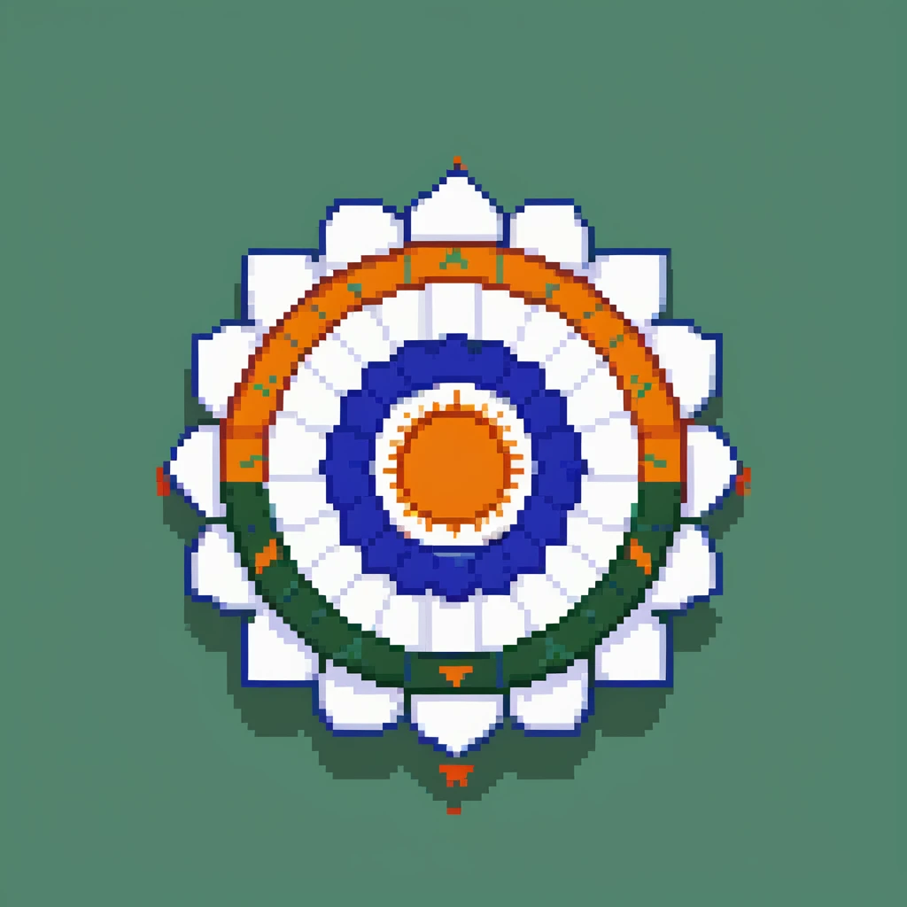 Indian flag with saffron, white, and green horizontal stripes and blue Ashoka Chakra wheel in center emoji