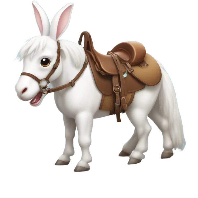 Horse loving rabbit emoji
