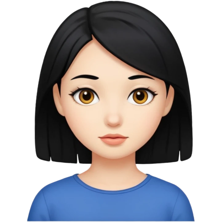 девушка с черными волосами  emoji