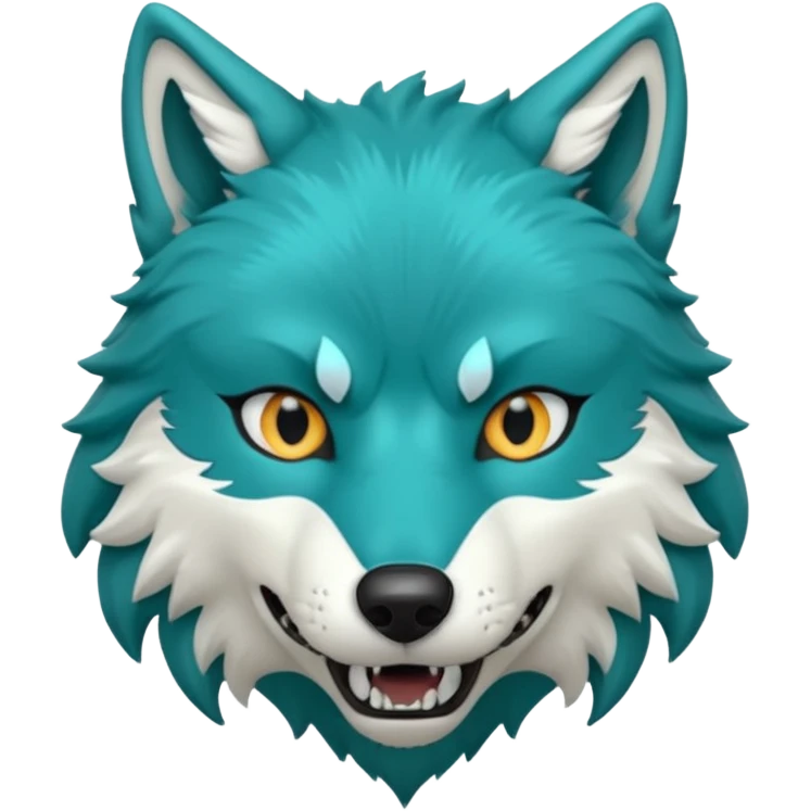 teal wolf head emoji
