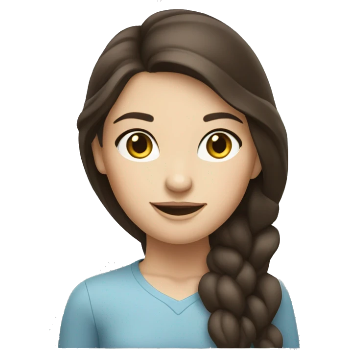 Brunette girl and Volvo logo emoji