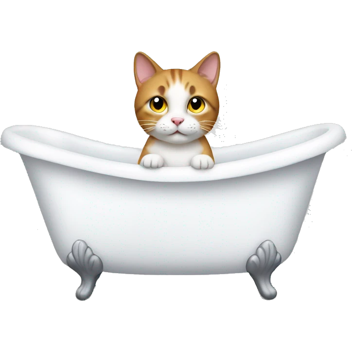 cat in a white bathtub emoji