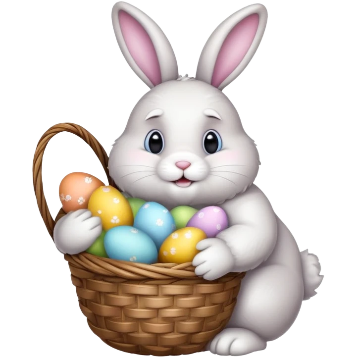 Fat Easter bunny  emoji