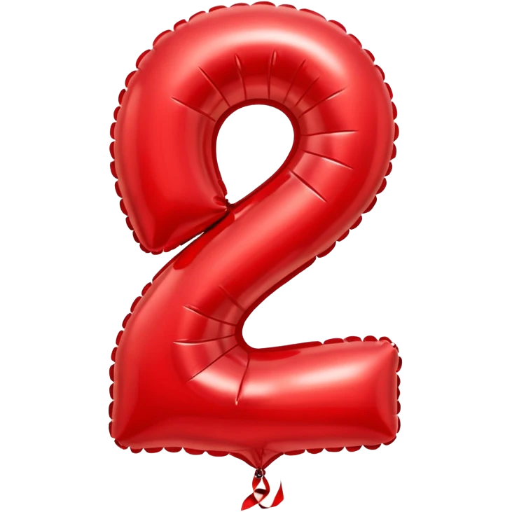 Number 2 ballon emoji