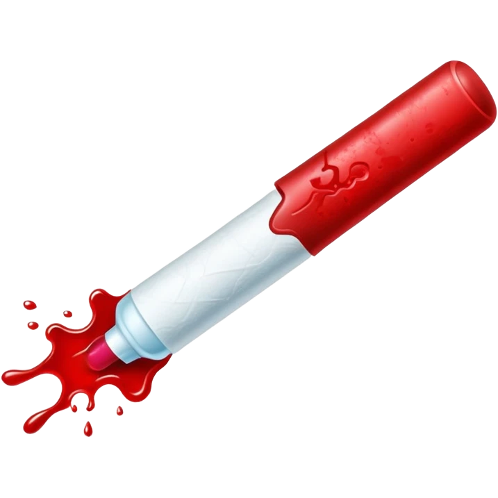 Tampon with blood emoji