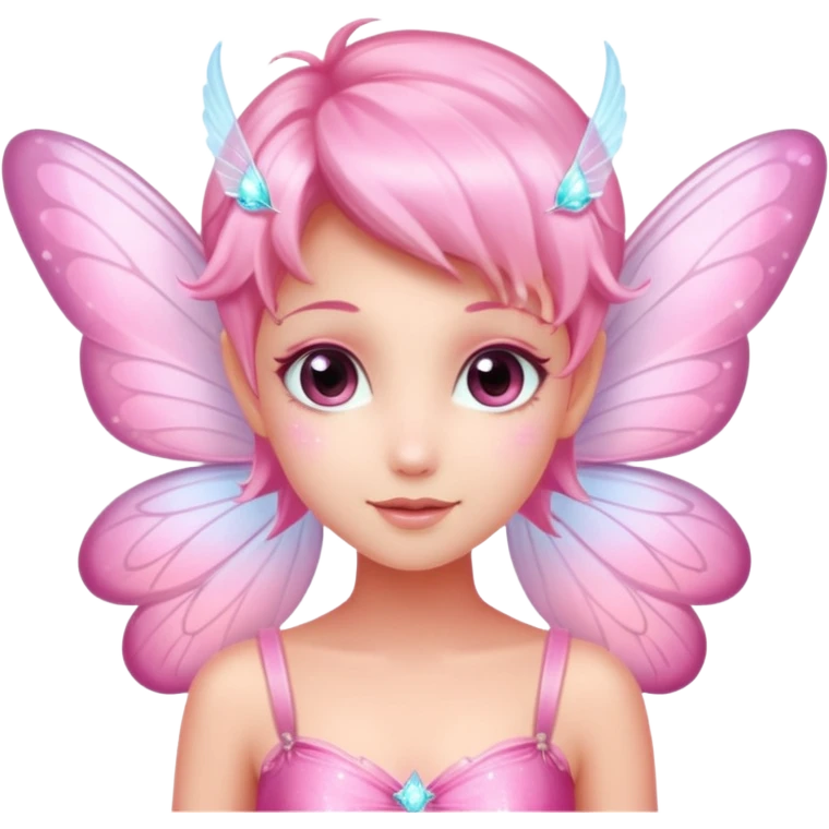 Pink fairy with pixie dust emoji
