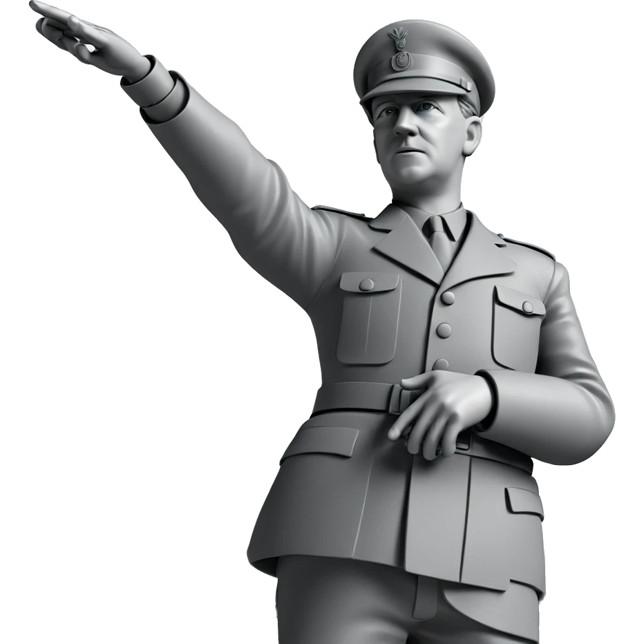 monochrome military portrait of boy emoji