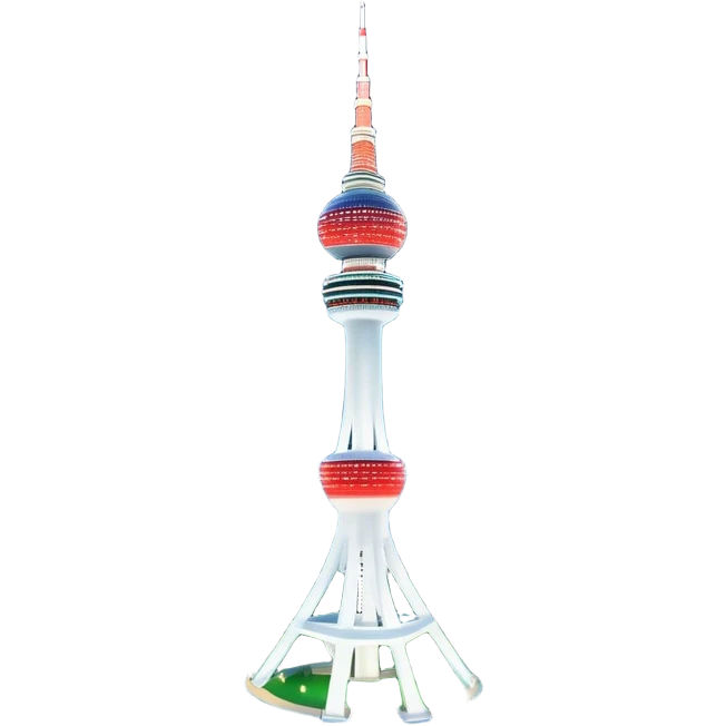Cinematic Realistic N Seoul Tower Landmark Emoji, featuring the iconic tower perched atop Namsan Mountain, glowing against the night sky with panoramic city lights stretching beyond. emoji