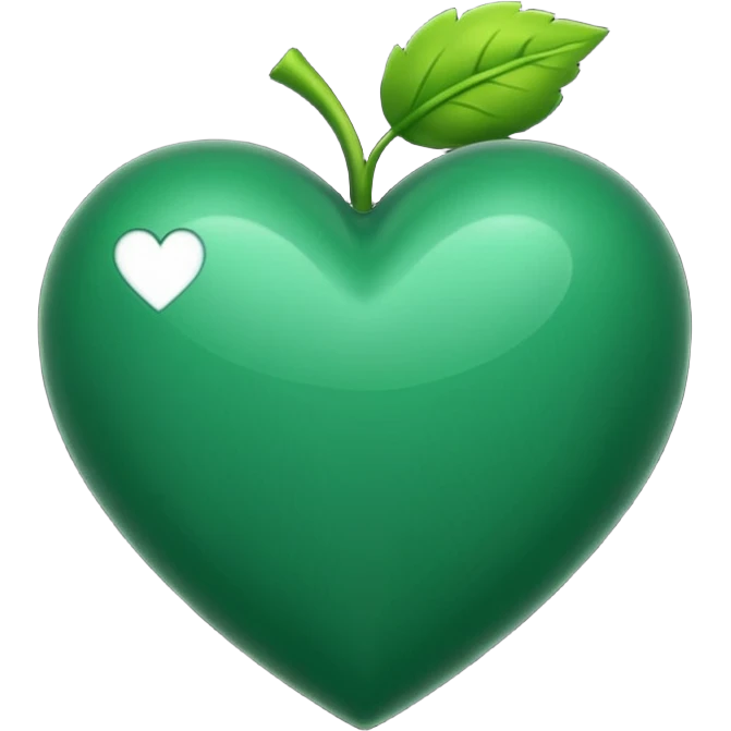 corazon verde oscuro emoji