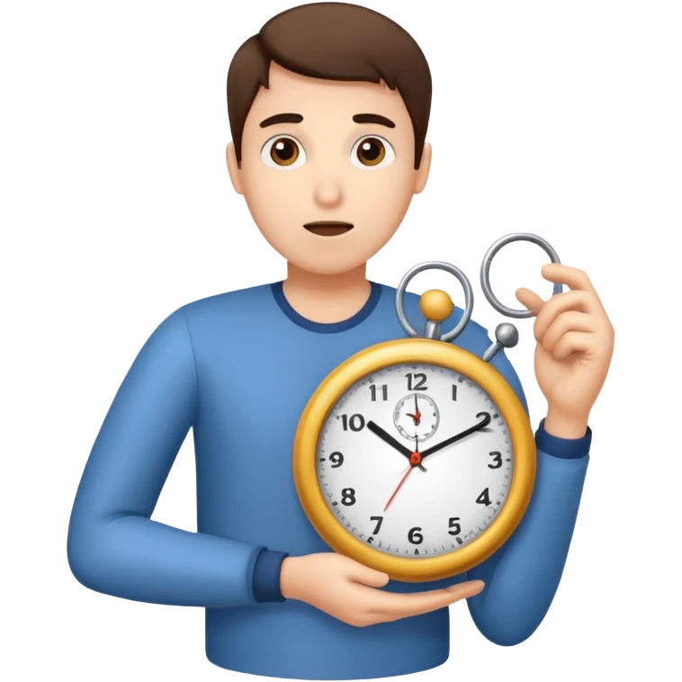 Create a hurried expression holding a clock that ticks VERY FAST emoji