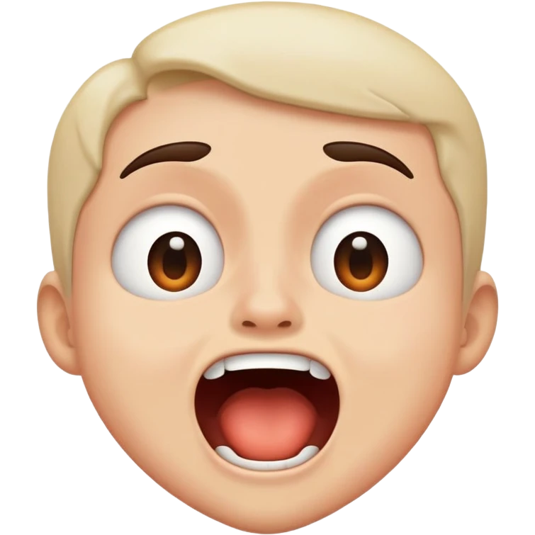 Half love half screaming emoji
