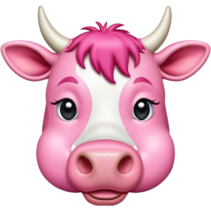 Pink cow emoji