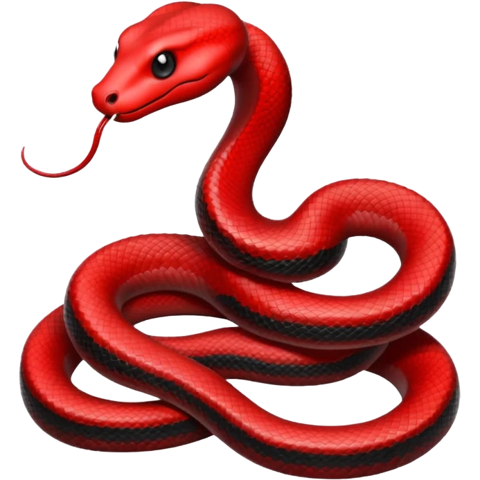 White and red and black snake  emoji