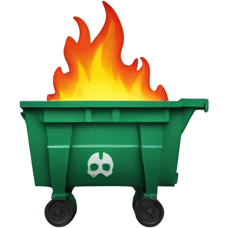 Dumpster fire emoji