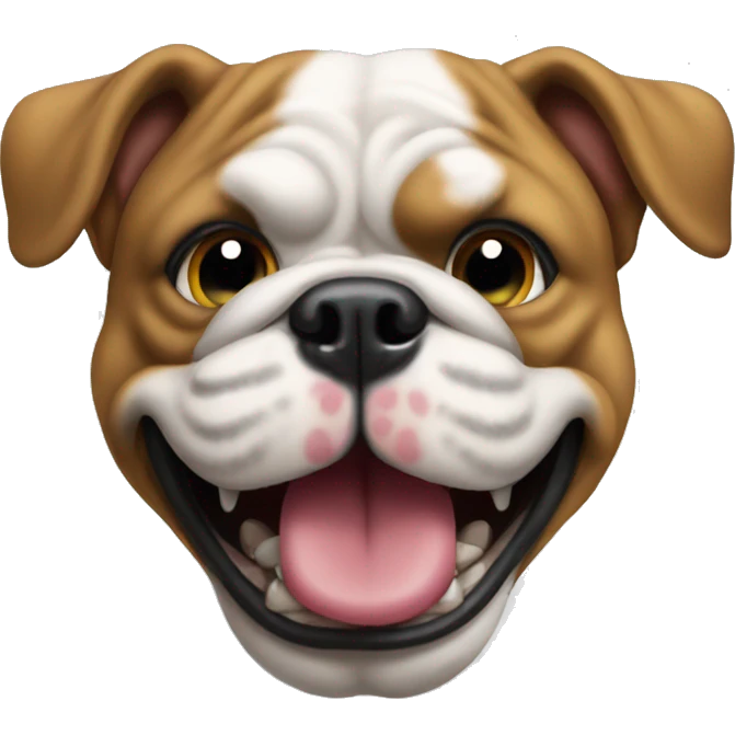 bulldog celebrating emoji