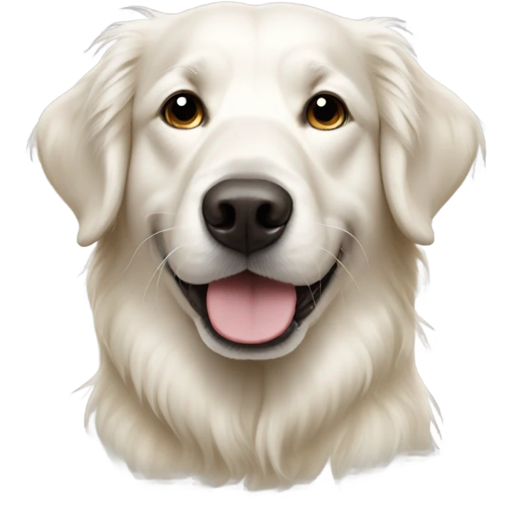 White Golden retriever emoji