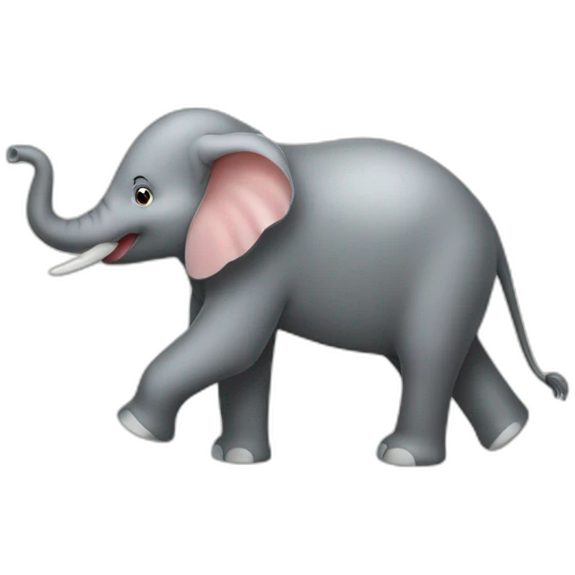 Elefant on a bird emoji