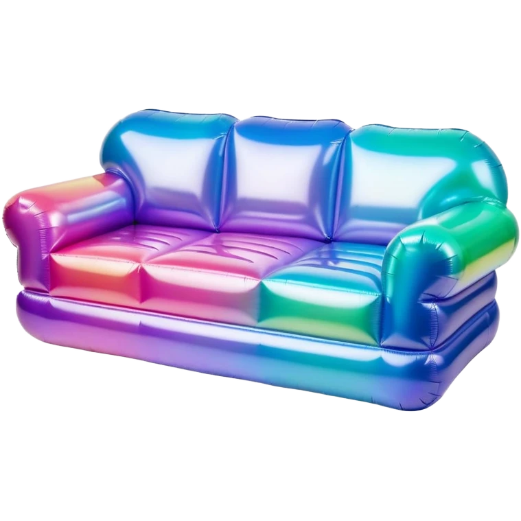 90’s Sparkly inflatable couch emoji