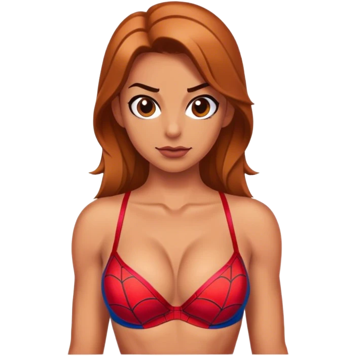 Spiderman wear bra emoji