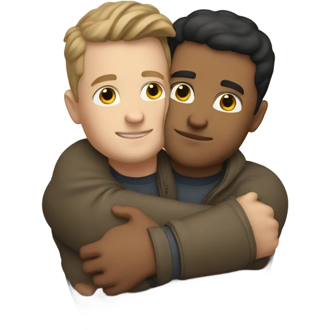 White Brothers hugging emoji