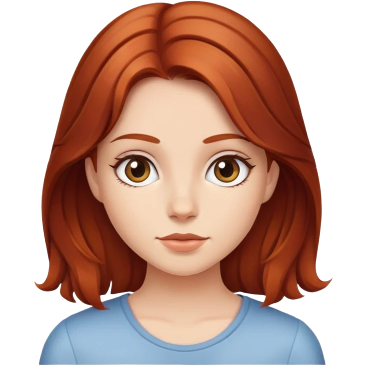 girl with auburn hair emoji