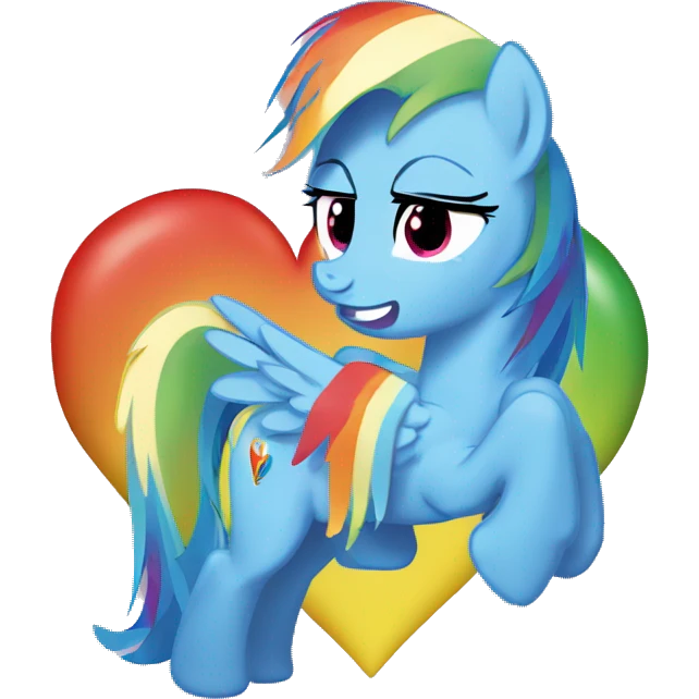 Rainbow dash heart emoji