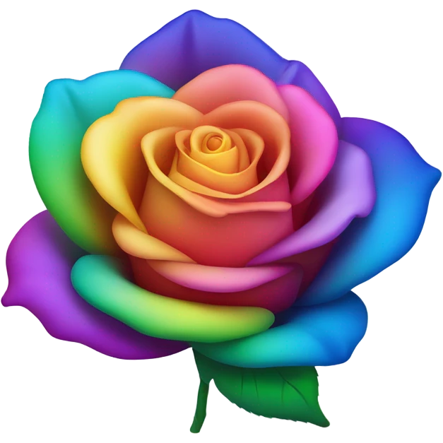 rainbow rose emoji