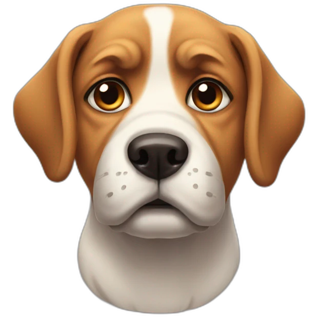 Not happy dog emoji