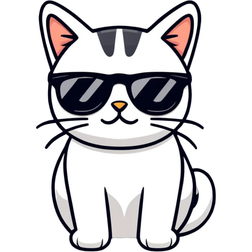 Cat with sunglasses emoji