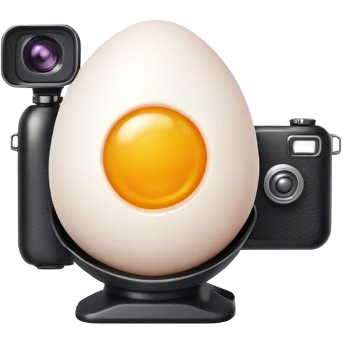 an egg with a camera emoji