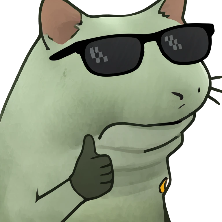 Cat with sunglasses emoji