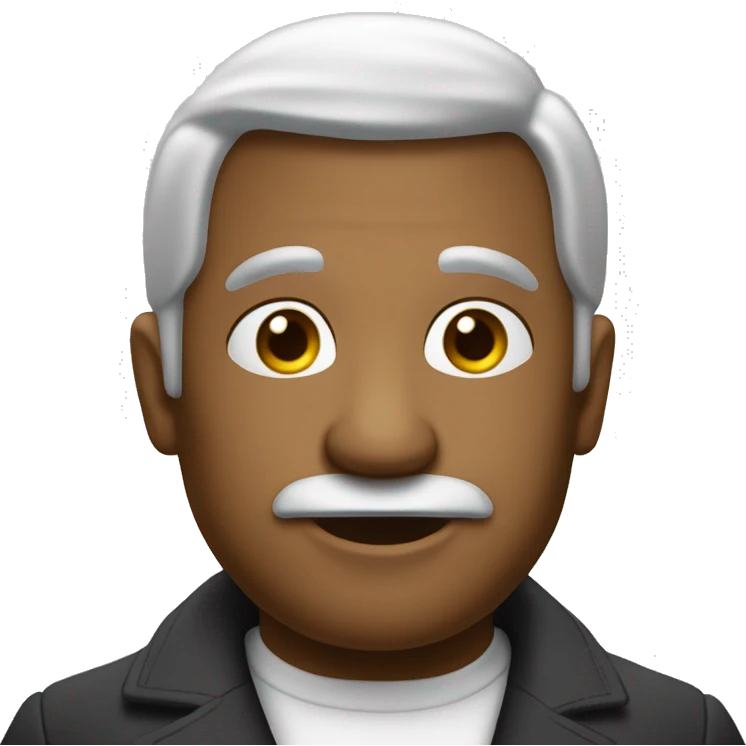 Papa blanc poivre et sel emoji