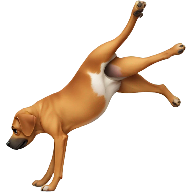 Dog doing handstand  emoji