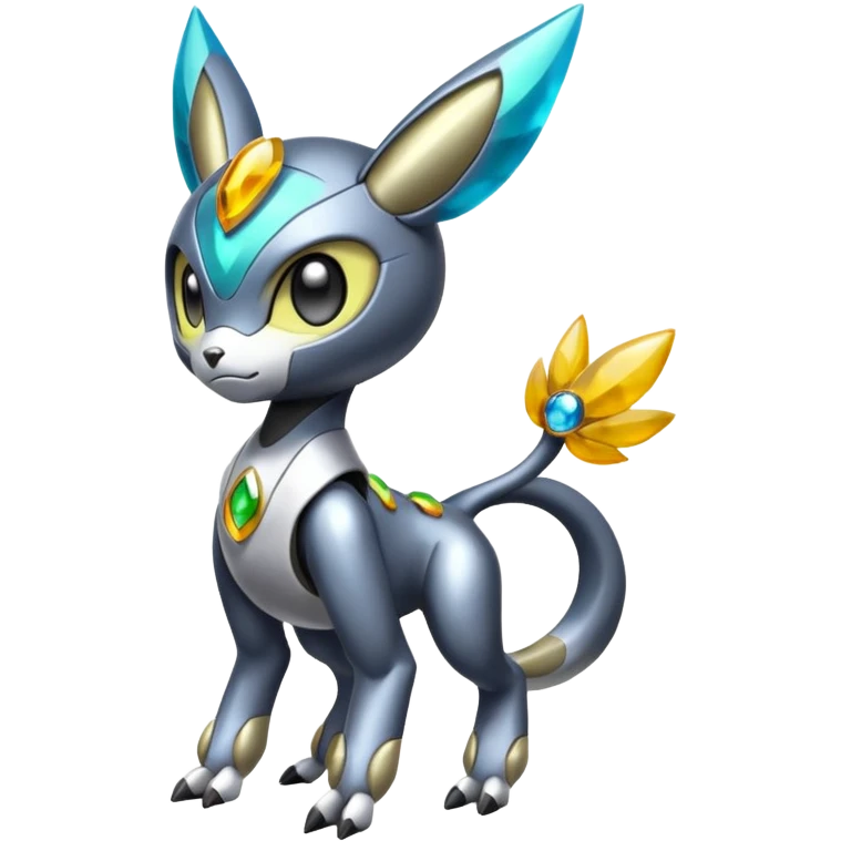 Futuristic Shiny Colorful Meloetta-Wargreymon-Trico-Pokémon-Digimon-Fakémon-fusion-hybrid-creature emoji