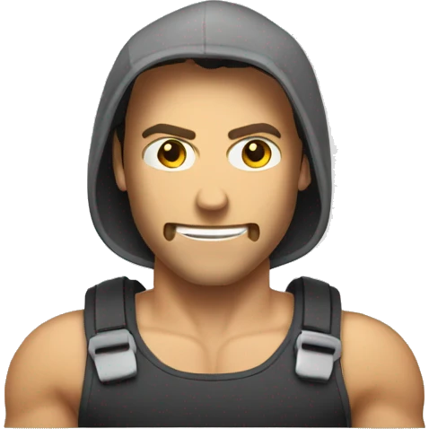 Muscled hacker emoji