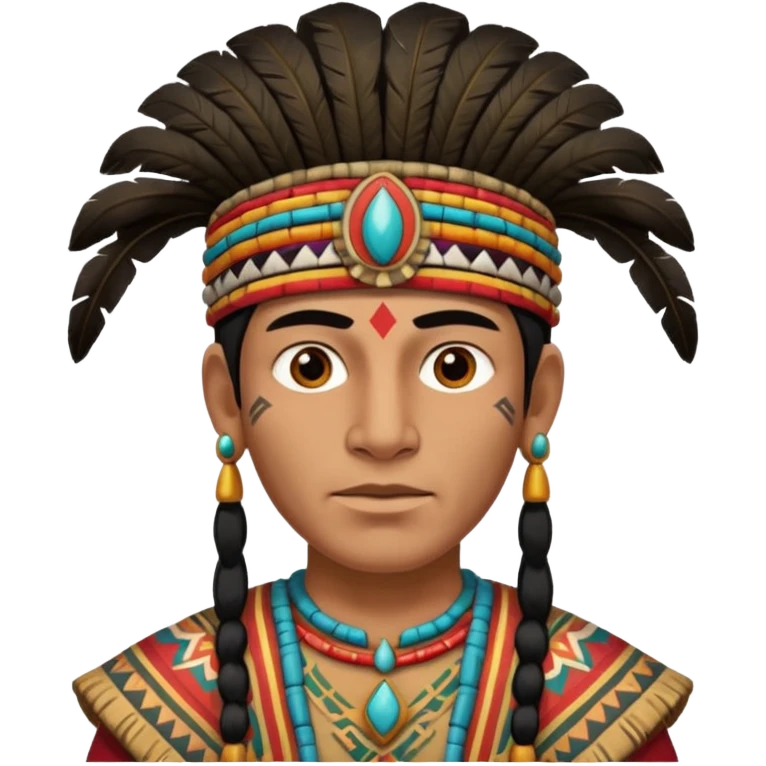 ancient Inca man bold head emoji