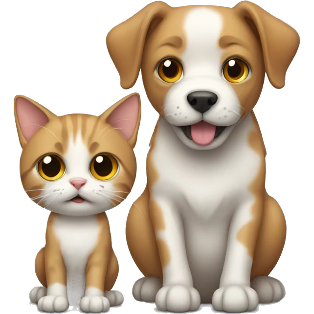 Cat with dog emoji