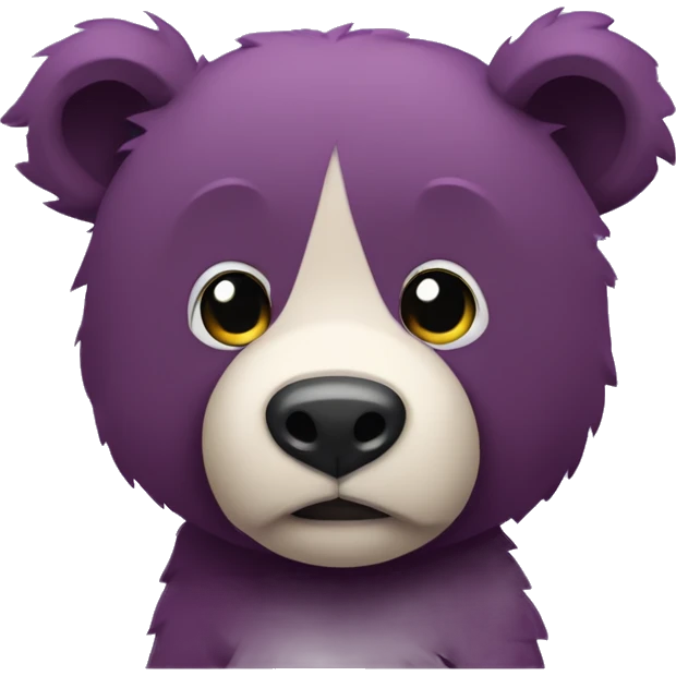 oso tierno de peluche morado emoji