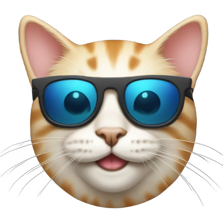 Cat with sun glasses smiling emoji