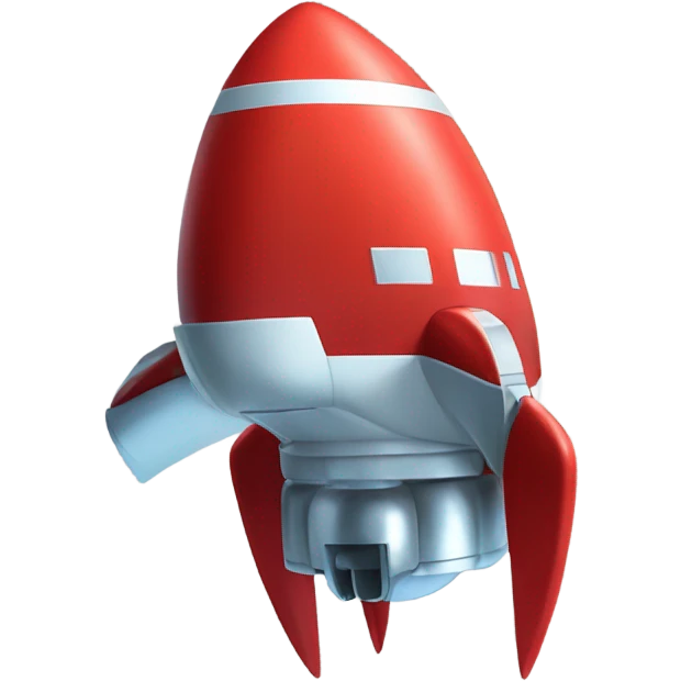 red rocket ship emoji