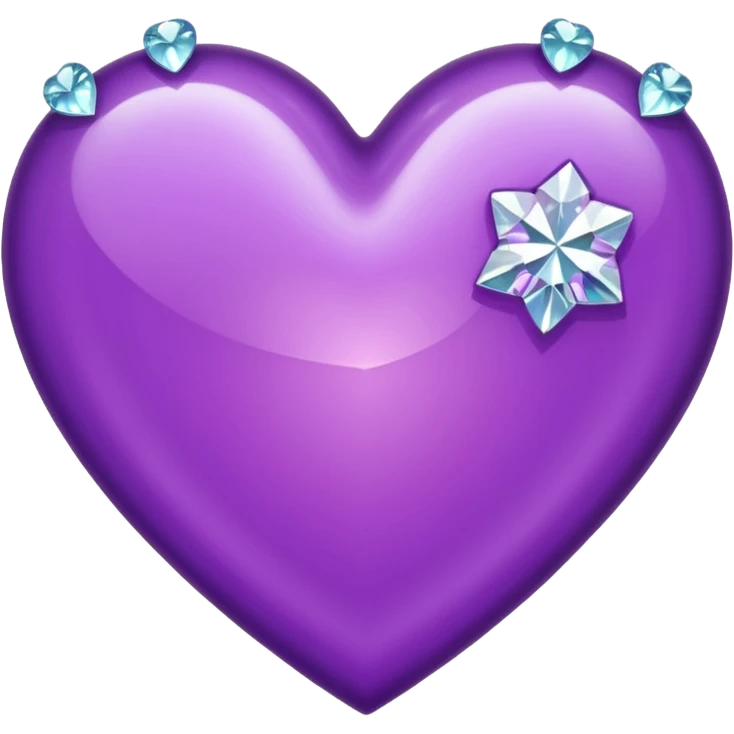 purple heart with diamond around it emoji