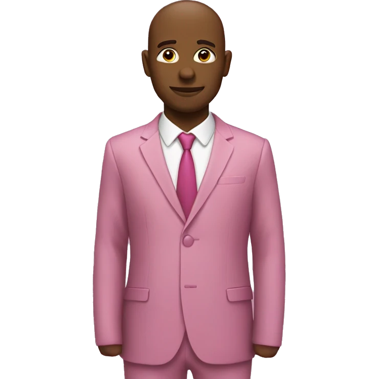 Pink coloured man wearing suit emoji