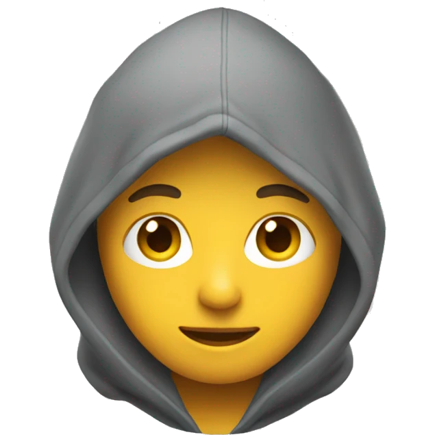 Person wearing hoodie emoji